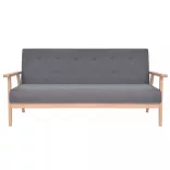 3 részes sötétszürke huzatú ülőgarnitúra