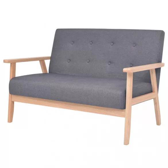 3 részes sötétszürke huzatú ülőgarnitúra