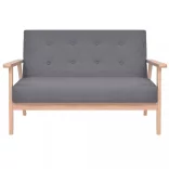 3 részes sötétszürke huzatú ülőgarnitúra