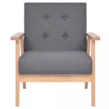 3 részes sötétszürke huzatú ülőgarnitúra