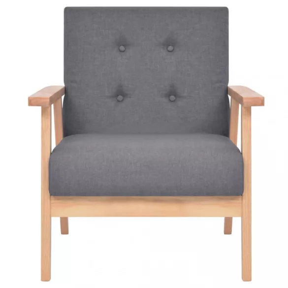 3 részes sötétszürke huzatú ülőgarnitúra