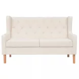 3 részes krémfehér szövet ülőgarnitúra