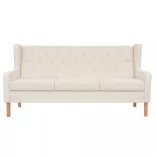 3 részes krémfehér szövet ülőgarnitúra