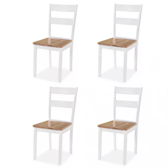 5 részes fehér MDF és gumifa étkezőgarnitúra