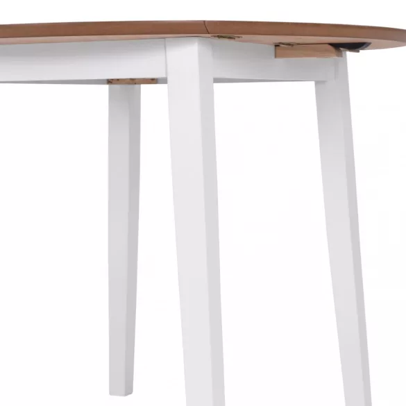 5 részes fehér MDF és gumifa étkezőgarnitúra