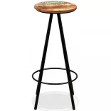 7-részes tömör akácfa és újrahasznosított fa bárszett