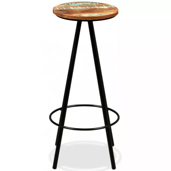 7-részes tömör akácfa és újrahasznosított fa bárszett