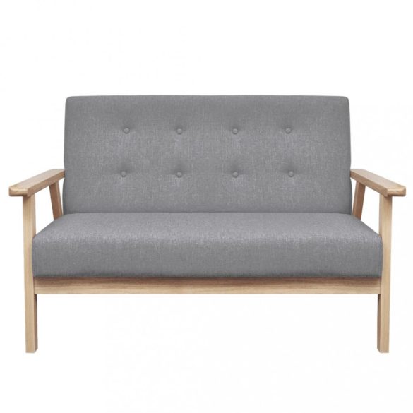 2 részes szürke szövet kanapészett