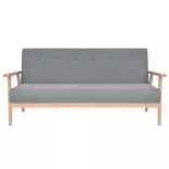 2 részes világosszürke szövet kanapészett