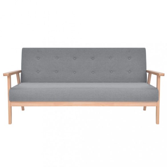 2 részes világosszürke szövet kanapészett