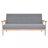 2 részes világosszürke szövet kanapészett