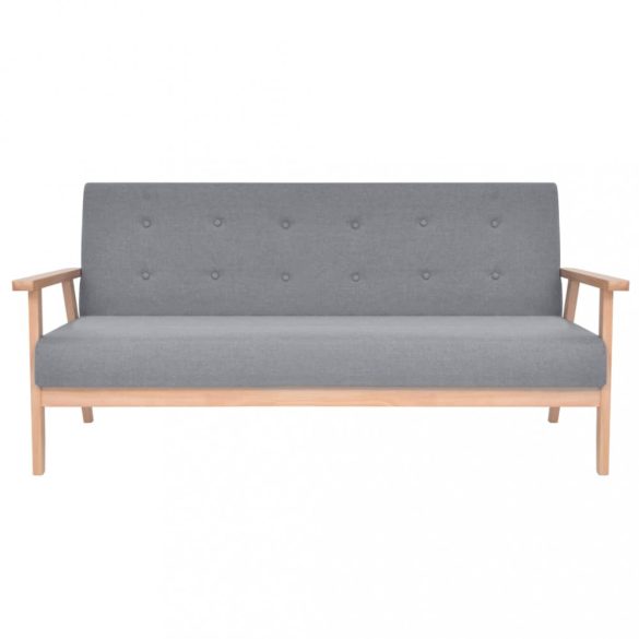 2 részes világosszürke szövet kanapészett