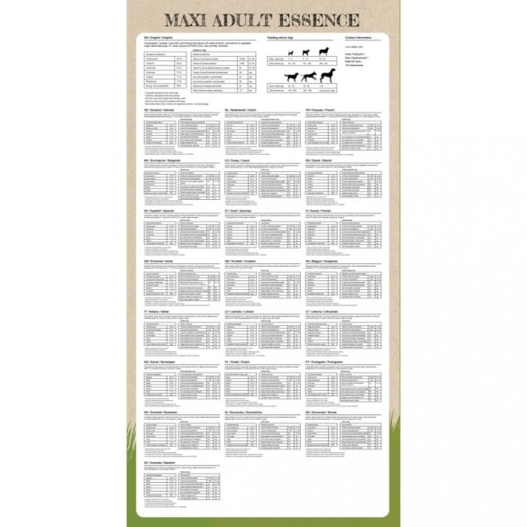 2 db „Maxi Adult Essence Beef & Chicken” prémium kutyatáp 30 kg