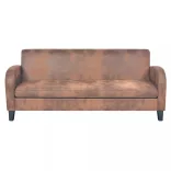 2-részes barna művelúr kanapészett