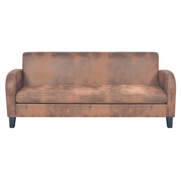 2-részes barna művelúr kanapészett