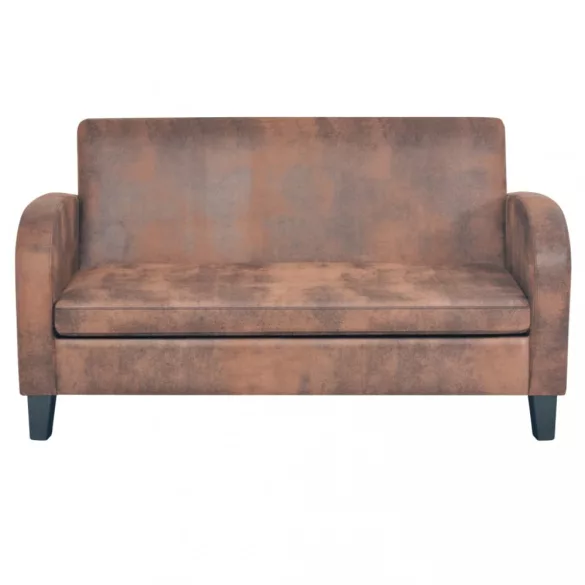 2-részes barna művelúr kanapészett