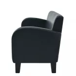 2 részes fekete műbőr ülőgarnitúra