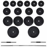 edzőpad egykezes és kétkezes súlyzókészlettel 60,5 kg