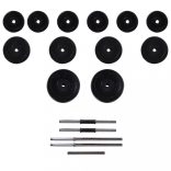 edzőpad egykezes és kétkezes súlyzókészlettel 30,5 kg