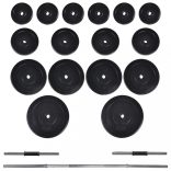 súlyzópad állvánnyal/egykezes és kétkezes súlyzószettel 60,5 kg