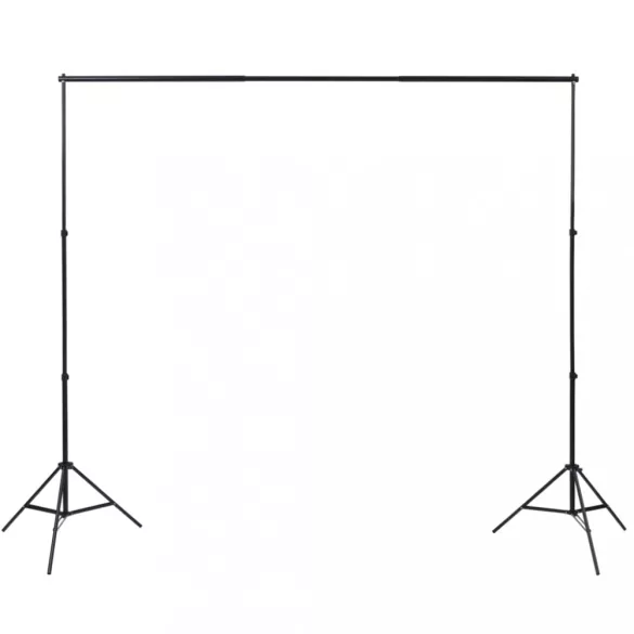 fotóstúdió-felszerelés 3 pamut háttérrel, kerettel 3 x 5 m