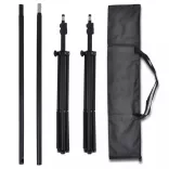 fotóstúdió-felszerelés 3 pamut háttérrel, kerettel 3 x 5 m