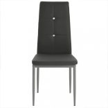 6 db szürke művelúr étkezőszék