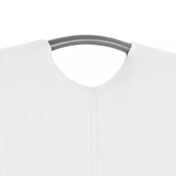 6 db fehér műbőr szánkótalpas étkezőszék