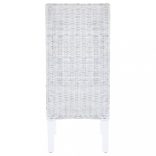 4 db fehér  Kubu rattan és mangófa étkezőszék