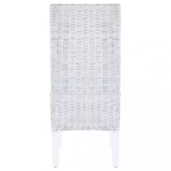 6 db világosbarna Kubu rattan és mangófa étkezőszék