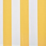 kézi működtetésű összecsukható napellenző, sárga-fehér, 300 cm