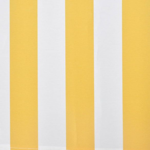 feltekerhető motoros napellenző, sárga-fehér, 400 cm