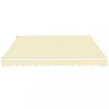 kézi működtetésű összecsukható napellenző, krémszínű, 400 cm