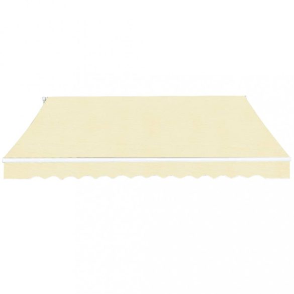 kézi működtetésű összecsukható napellenző, krémszínű, 400 cm