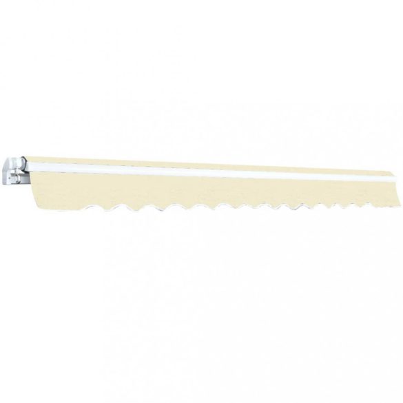 kézi működtetésű összecsukható napellenző, krémszínű, 400 cm