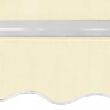 kézi működtetésű összecsukható napellenző, krémszínű, 400 cm