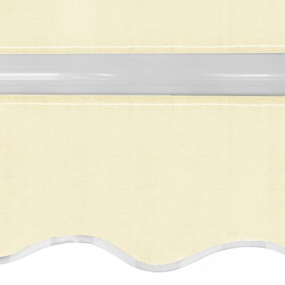 kézi működtetésű összecsukható napellenző, krémszínű, 400 cm