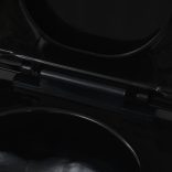 falra szerelhető fekete kerámia WC rejtett öblítőtartállyal