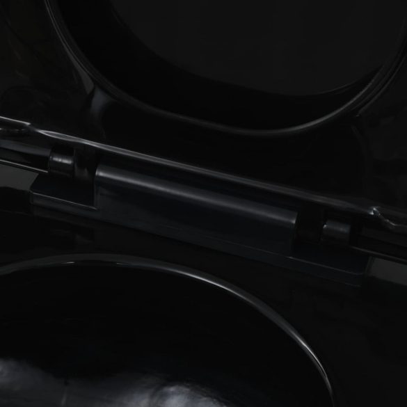 falra szerelhető fekete kerámia WC rejtett öblítőtartállyal