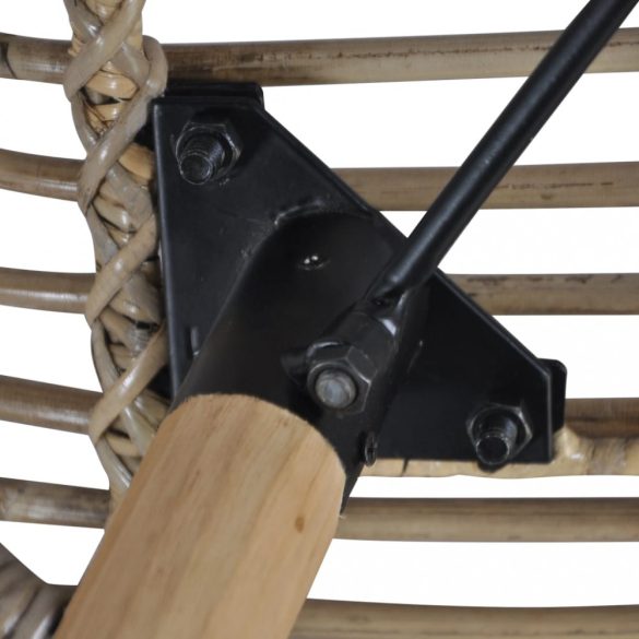 6 db barna természetes rattan étkezőszék