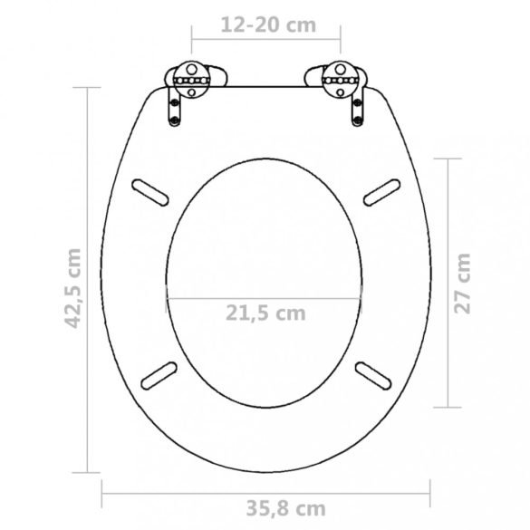2 db fehér MDF WC ülőke lassan csukódó fedéllel