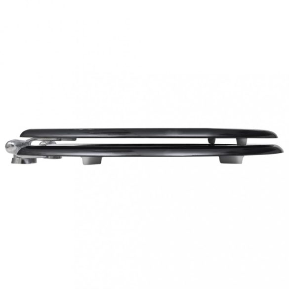 2 db fekete MDF WC ülőke lassan csukódó fedéllel