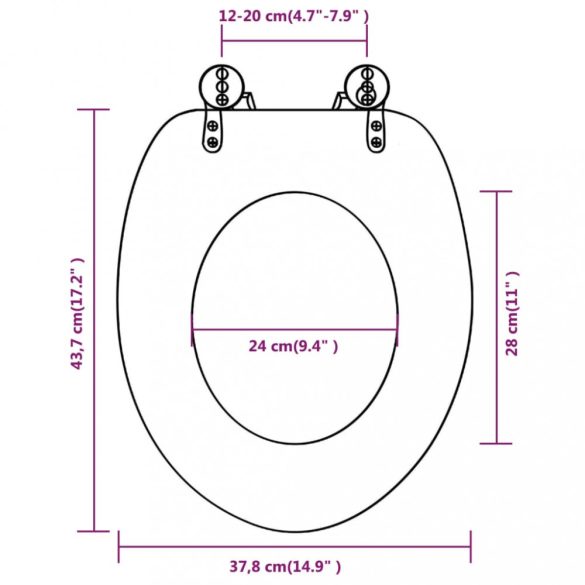 2 db régi famintás MDF WC ülőke