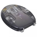 2 db New York mintás MDF WC ülőke