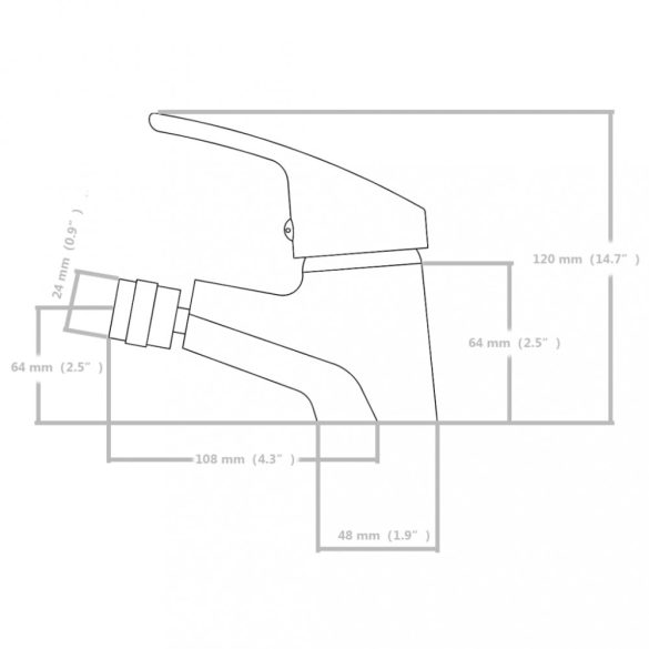 2 db krómozott bidé csap