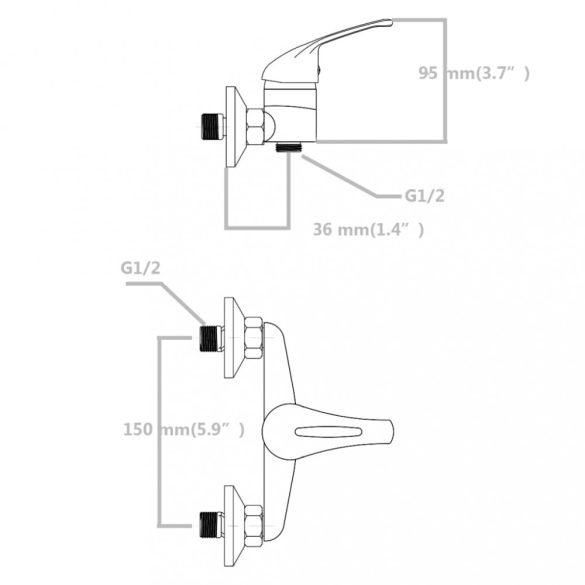 2 db zuhanycsaptelep