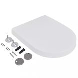 2 db fehér műanyag WC ülőke lassan csukódó fedéllel