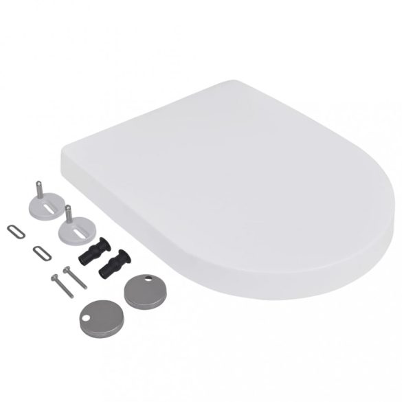 2 db fehér műanyag WC ülőke lassan csukódó fedéllel