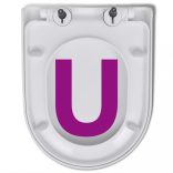 2 db fehér műanyag WC ülőke lassan csukódó fedéllel