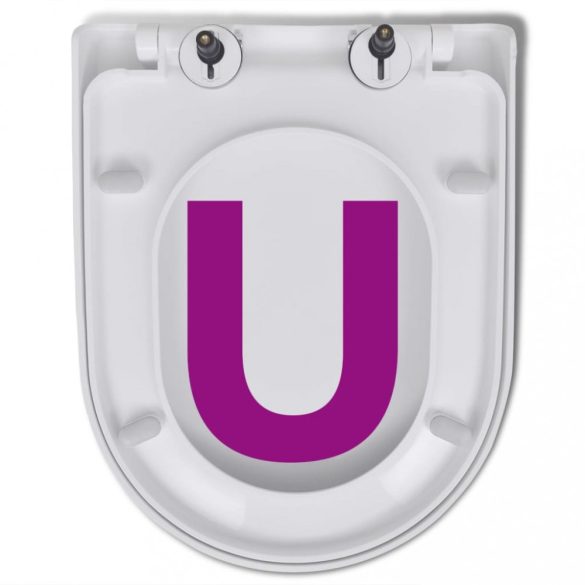 2 db fehér műanyag WC ülőke lassan csukódó fedéllel